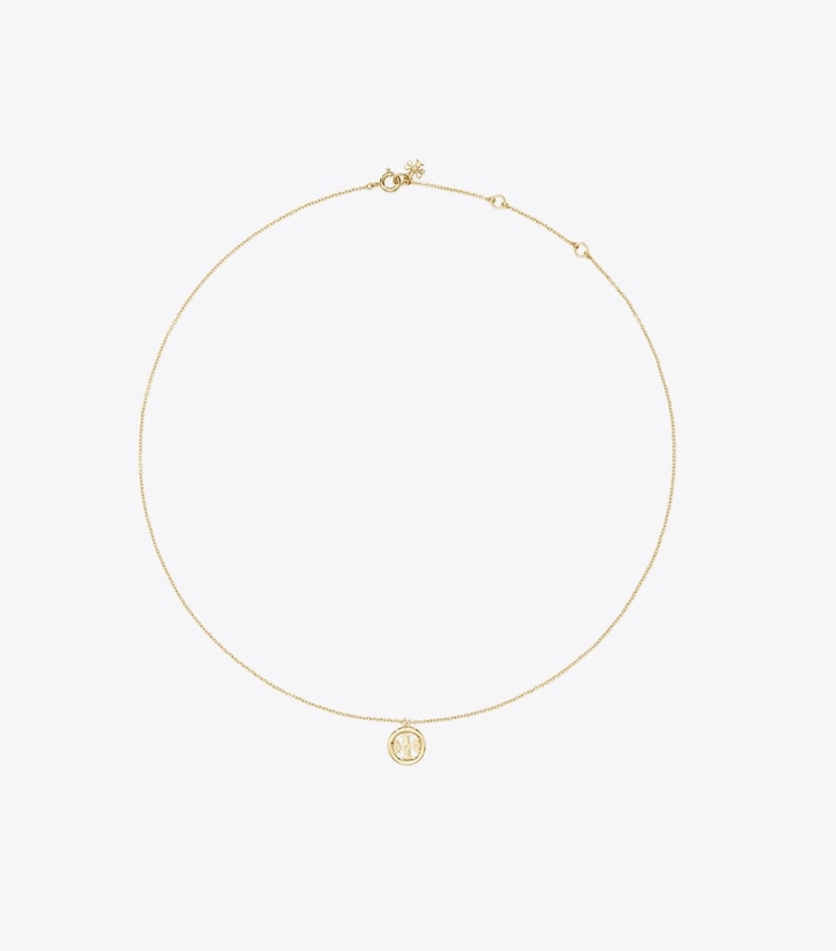 Tory Burch designer necklaces Icon Pendant Necklace in Tory Gold front