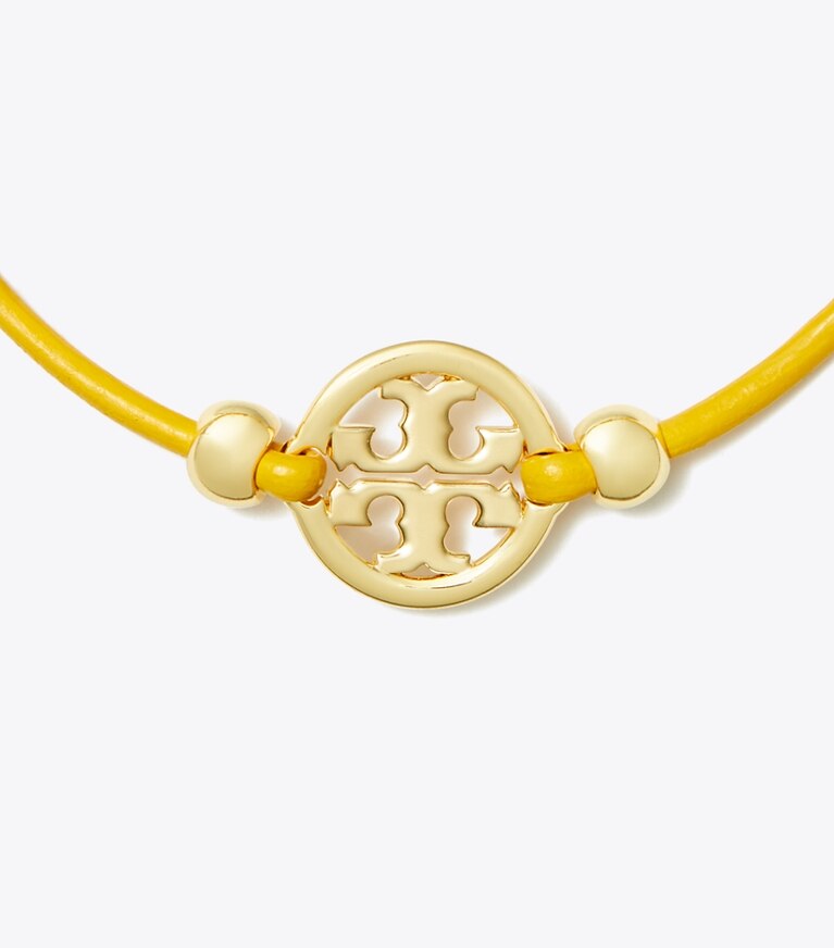 Tory Burch designer bracelets Icon Slider Bracelet in Tory Gold / Goldfinch detail