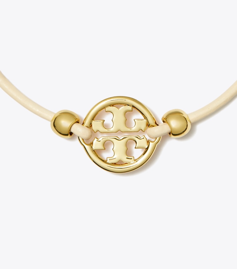 Tory Burch designer bracelets Icon Slider Bracelet in Tory Gold / Ivory front