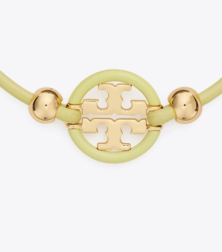 Tory Burch designer armbänder Icon Slider Bracelet in Tory Gold / Frozen Zest detail