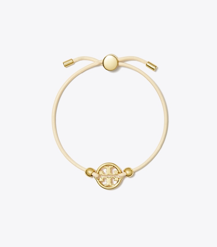 Tory Burch designer bracelets Icon Slider Bracelet in Tory Gold / Ivory front