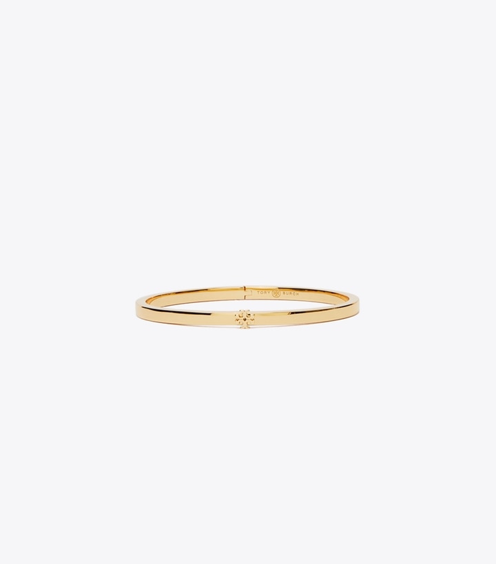 Tory Burch designer bracelets Icon Thin Bracelet in Tory Gold front