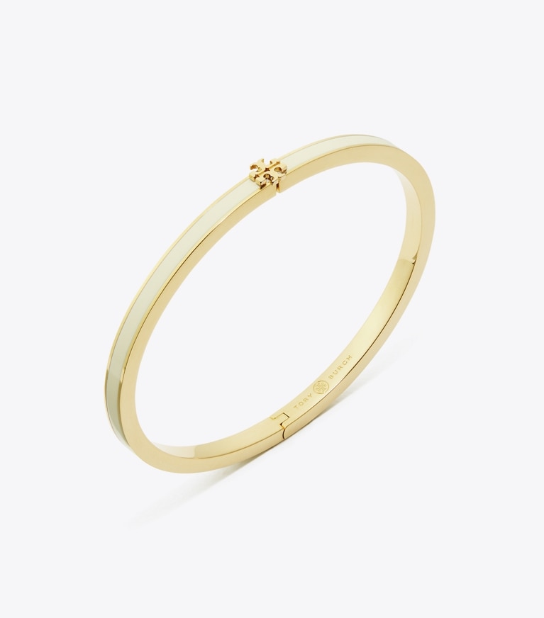 Tory Burch designer ブレスレット キラ エナメル スリムブレスレット in Tory Gold / New Ivory front