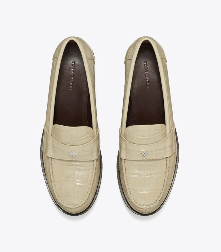 Tory Burch designer mocassini Il mocassino classico in STORMY GRAY angle