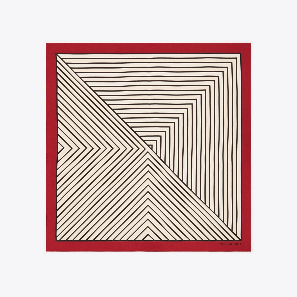 Illusion Stripe Silk Neckerchief: Women's Designer Scarves