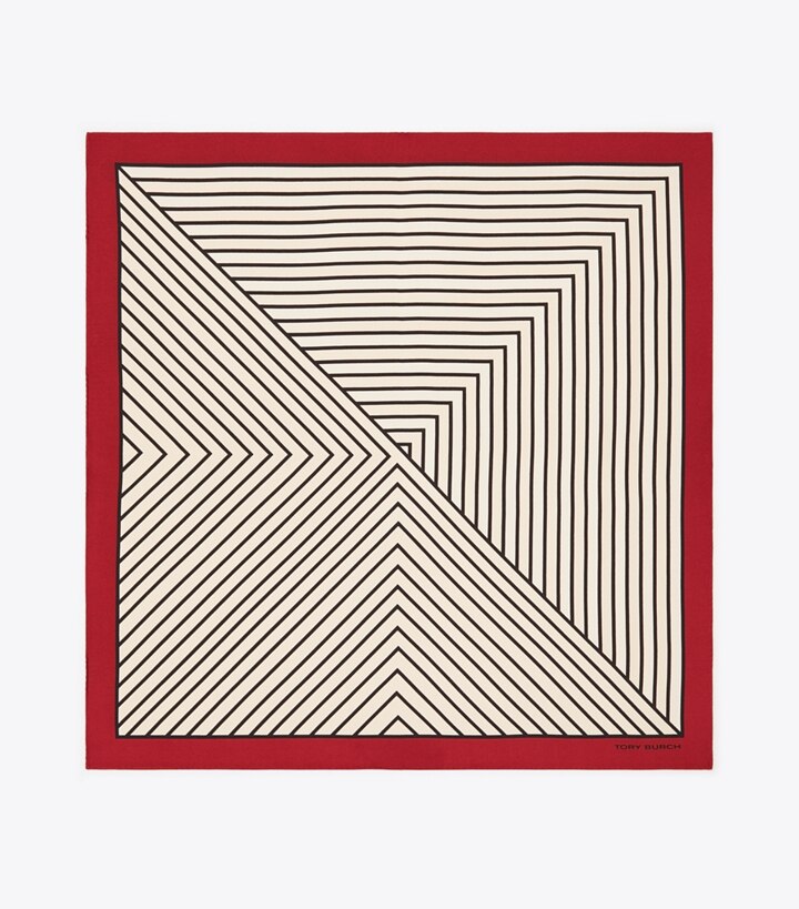 Illusion Stripe Silk Neckerchief: Women's Designer Scarves | Tory Burch