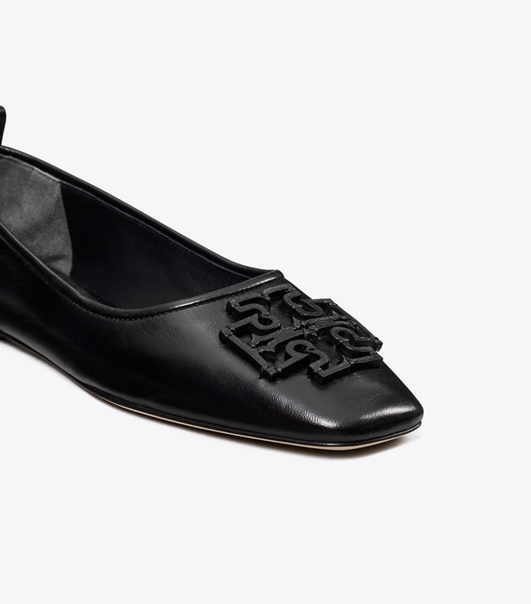 Tory Burch designer flats Ines Ballet in PERFECT BLACK detail