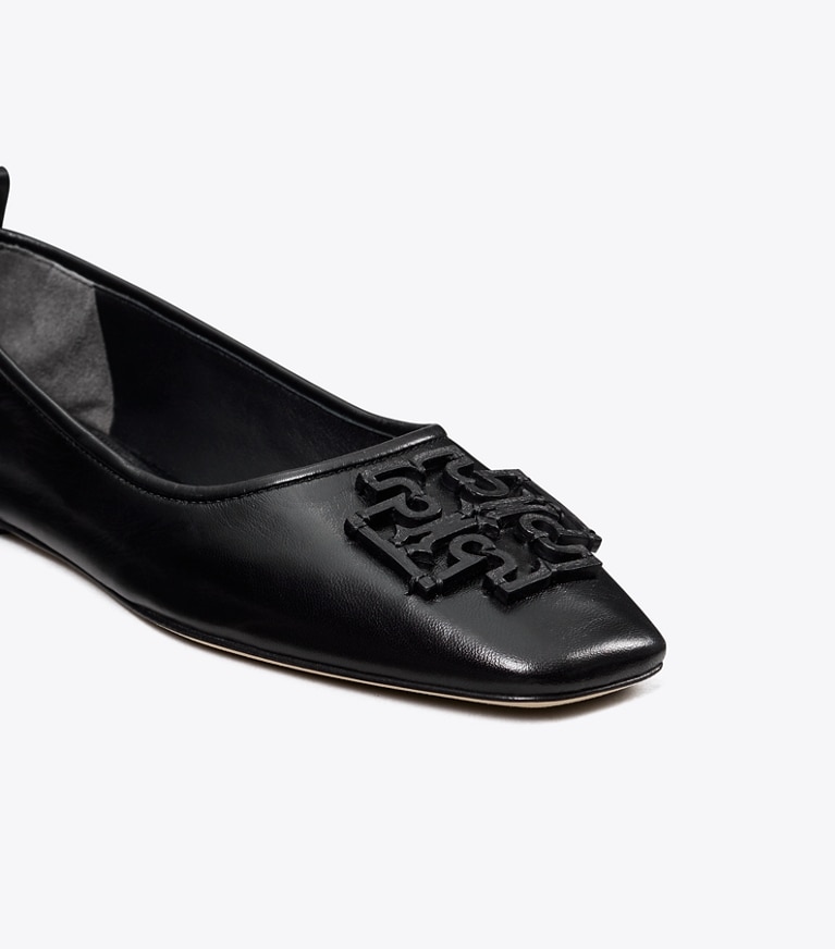 Tory Burch designer flats Ines Ballet in PERFECT BLACK detail