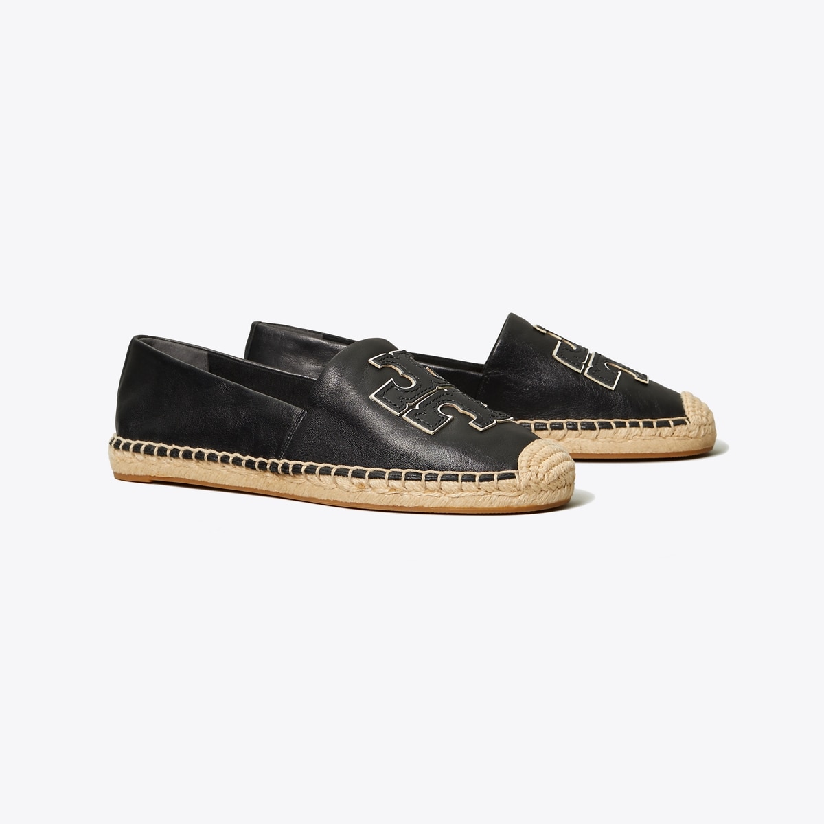 Tory Burch Ines Leather Espadrillas in Brown Womens Shoes Flats and flat shoes Espadrille shoes and sandals 