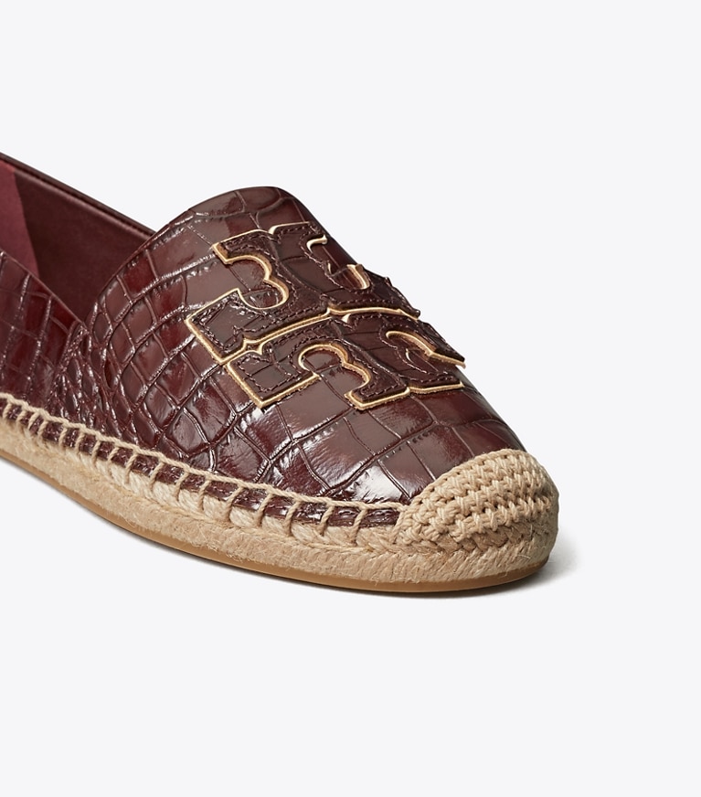 Tory Burch designer espadrilles Ines Espadrille in PLUM / GOLD angle