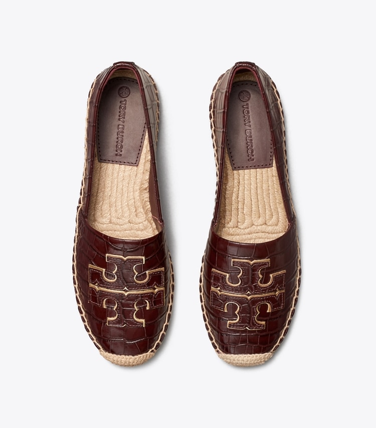 Tory Burch designer espadrilles Ines Espadrille in PLUM / GOLD overhead