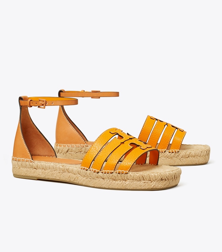 Tory Burch designer エスパドリーユ イネス マルチストラップ エスパドリーユサンダル in ORANGE LILY / BRANDY angle
