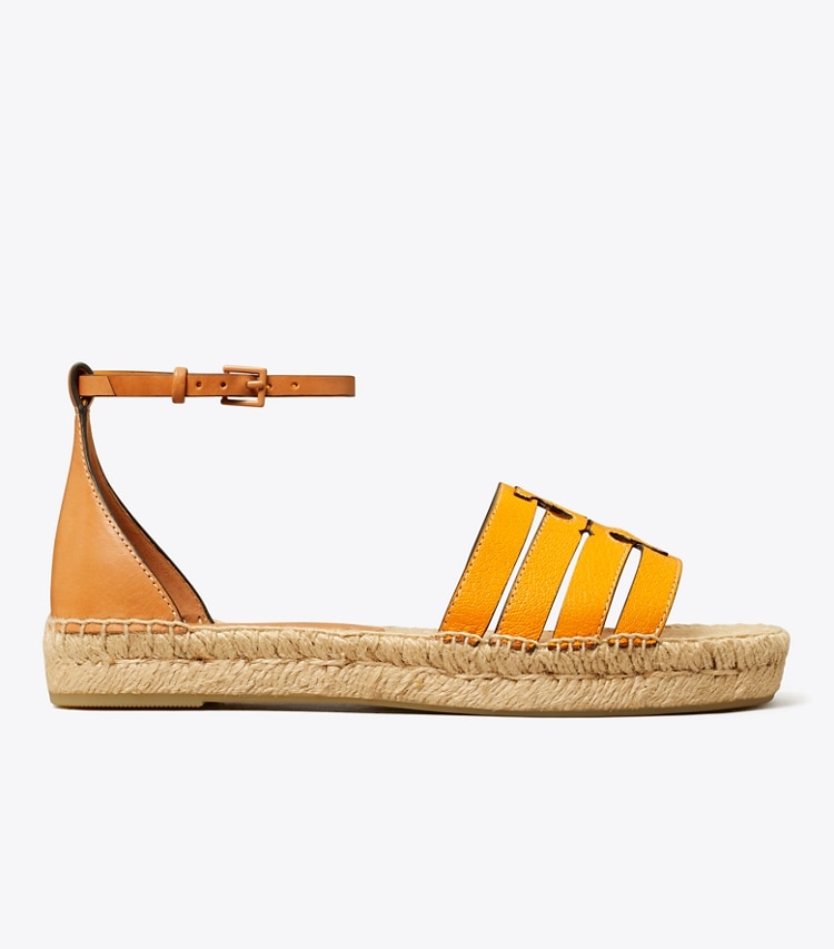Tory Burch designer エスパドリーユ イネス マルチストラップ エスパドリーユサンダル in ORANGE LILY / BRANDY side