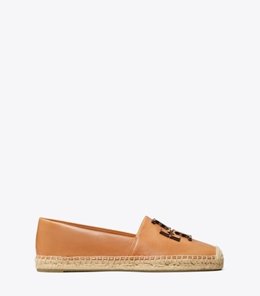 フラットシューズ TORY BURCH Woman Espadrilles Brown 169623 201 TORY BURCH COLOR BLOCK FLAT ESPADRILLE LEATHER AMBRA/DULCE