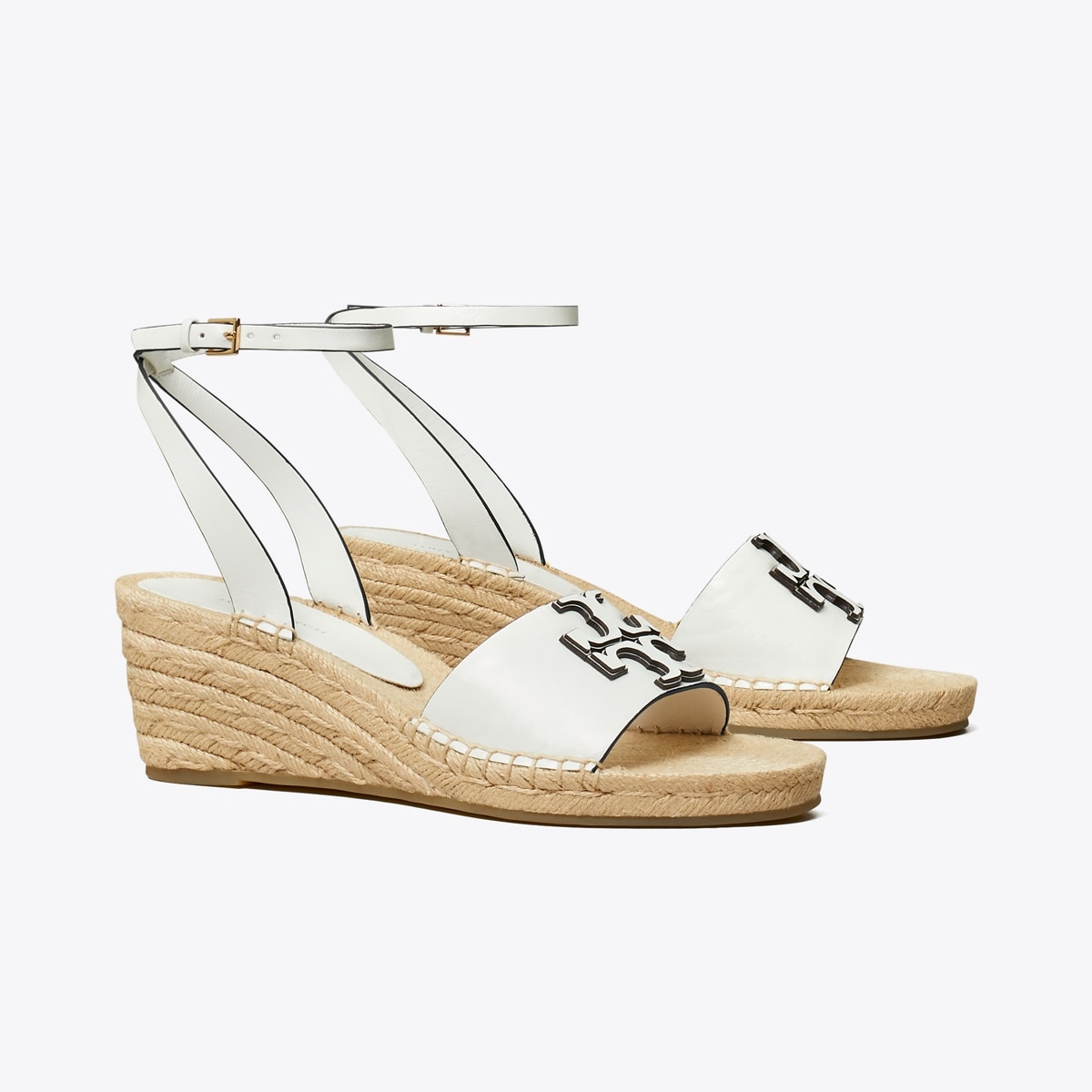 Peep toe tory burch wedges best sale