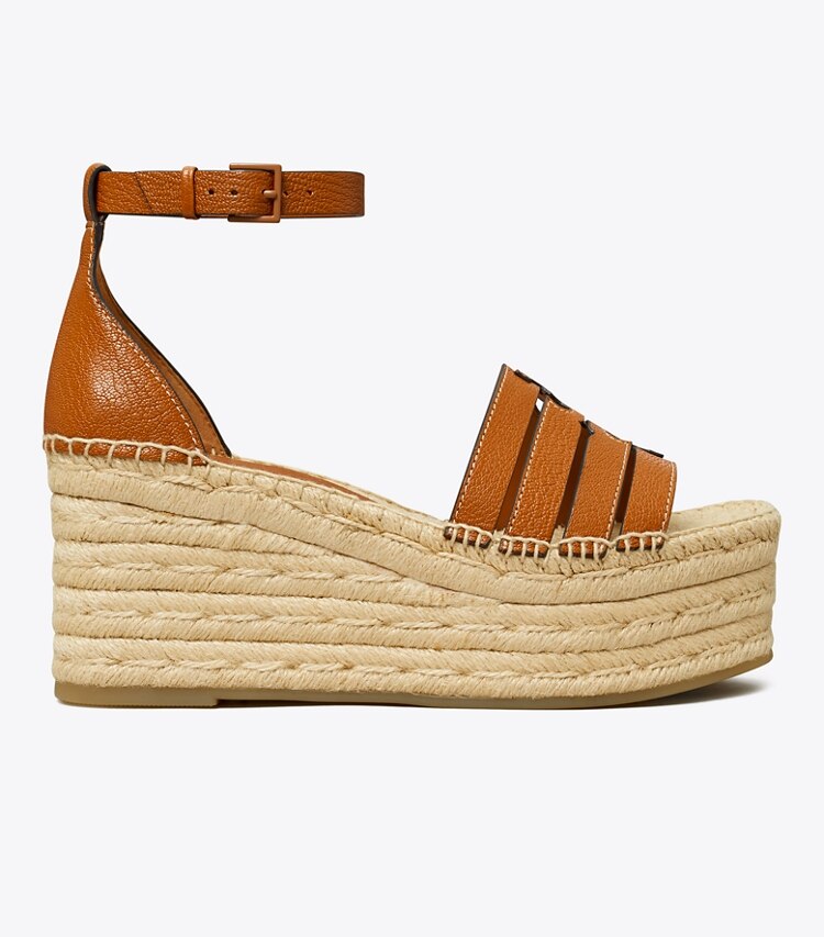 Tory Burch designer エスパドリーユ イネス マルチストラップ エスパドリーユ ウェッジサンダル in BOURBON side