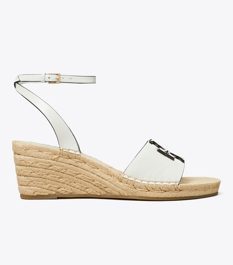 Tory Burch designer espadrilles Ines Espadrille Wedge in GARDENIA side