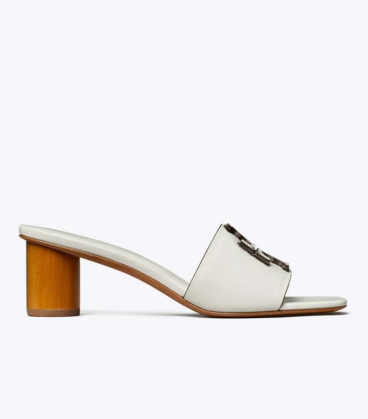 Tory Burch designer sandals Ines Heeled Mule in GARDENIA side