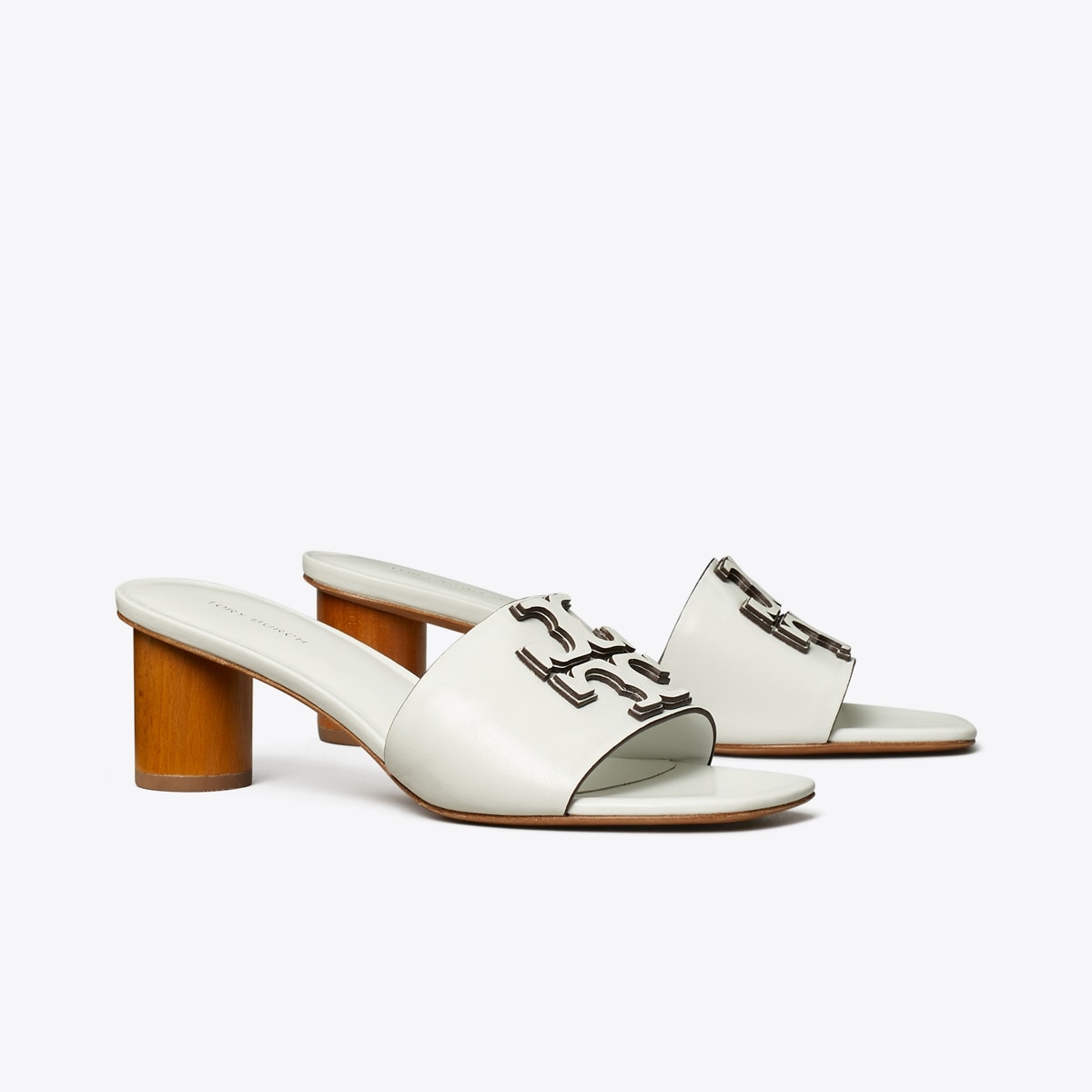 Ines Heeled Sandal in white, size 10