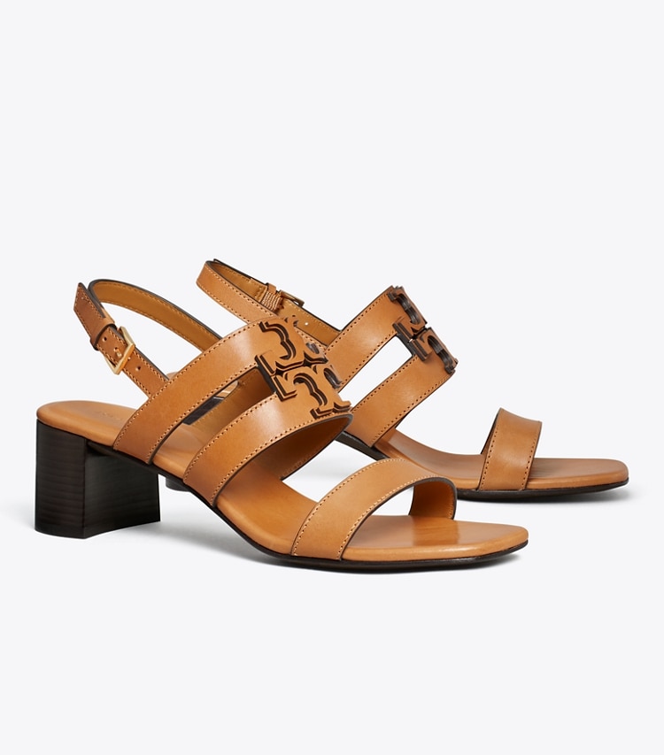 Tory Burch designer sandals Ines Heeled Sandal in CAMELLO angle