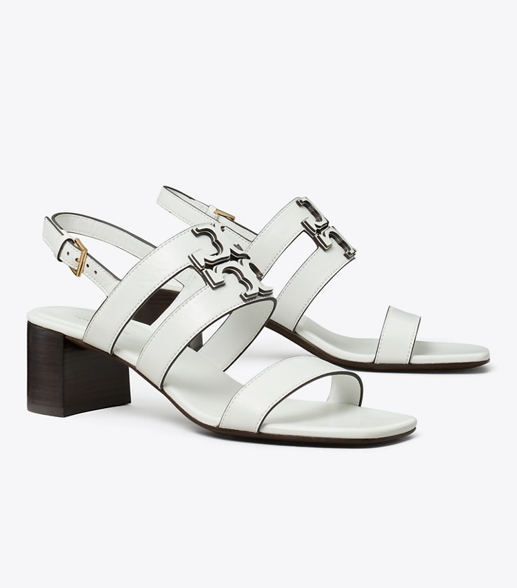 Tory Burch designer sandals Ines Heeled Sandal in GARDENIA angle