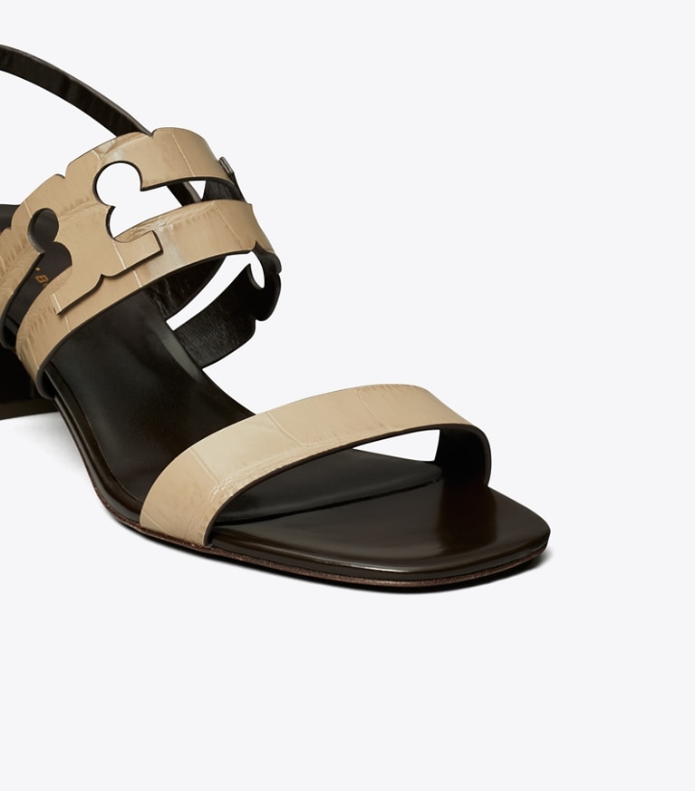 Tory Burch designer sandals Ines Heeled Sandal in STORMY GRAY / COCONUT angle