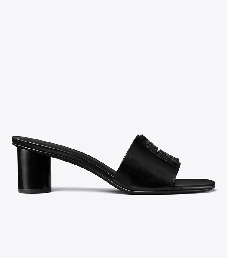 Tory Burch designer sandals Ines Heeled Sandal in PERFECT BLACK side