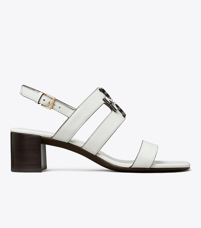 Tory Burch designer sandals Ines Heeled Sandal in GARDENIA angle