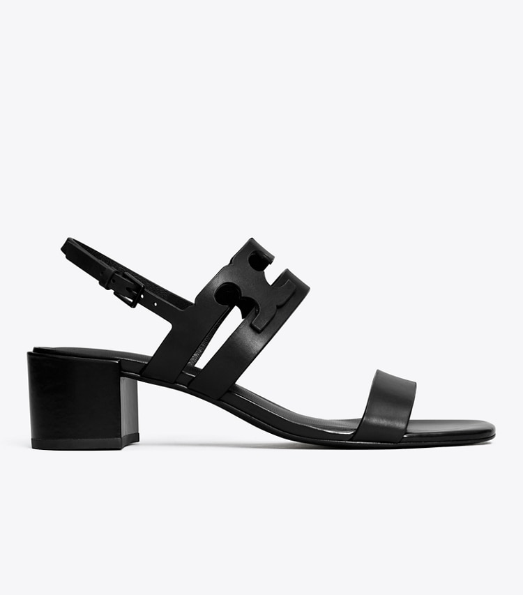 Tory Burch designer sandals Ines Heeled Sandal in PERFECT BLACK / PERFECT BLACK side