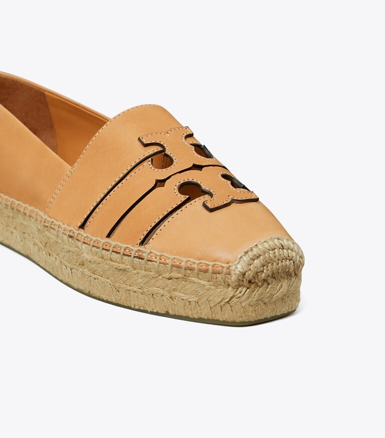Tory Burch designer espadrilles Ines Plateau-Espadrille in CAMELLO angle