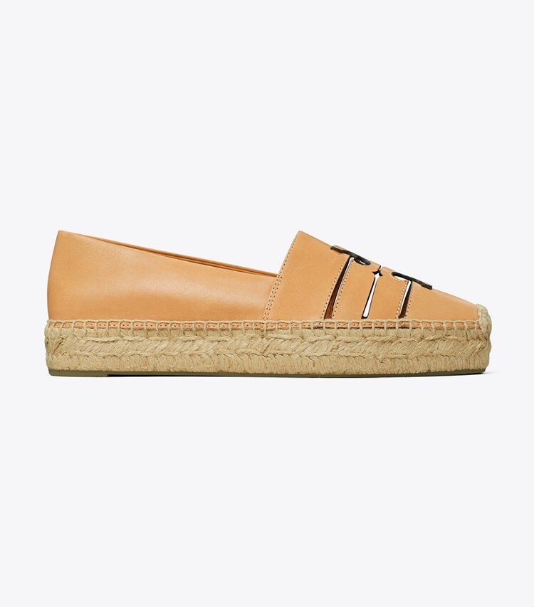 Tory Burch designer espadrilles Ines Plateau-Espadrille in CAMELLO side
