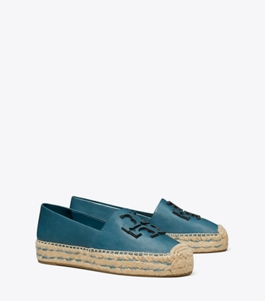 Tory Burch designer espadrilles Ines Platform Espadrille in BRISK BLUE angle