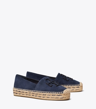 Tory Burch designer espadrilles Ines Platform Espadrille in NAVY angle
