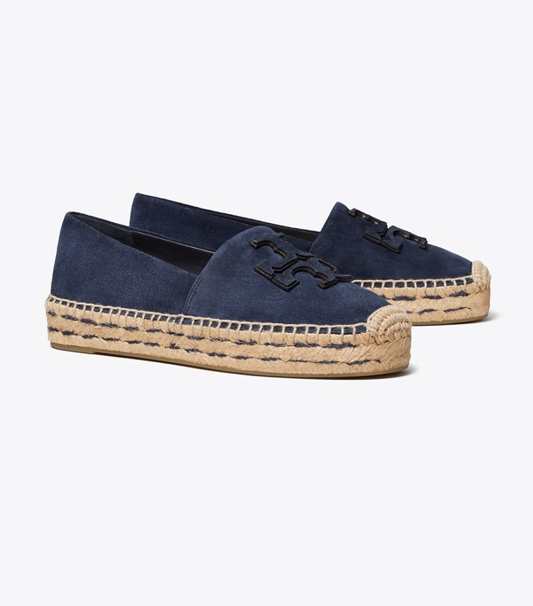 Tory Burch designer espadrilles Ines Platform Espadrille in NAVY angle