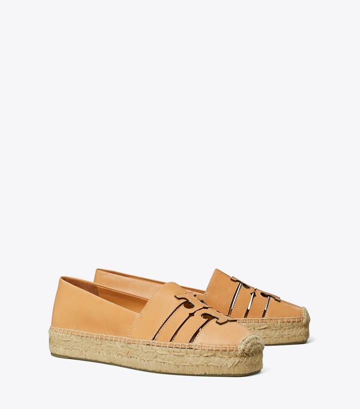 Tory Burch designer espadrilles Ines Platform Espadrille in CAMELLO angle