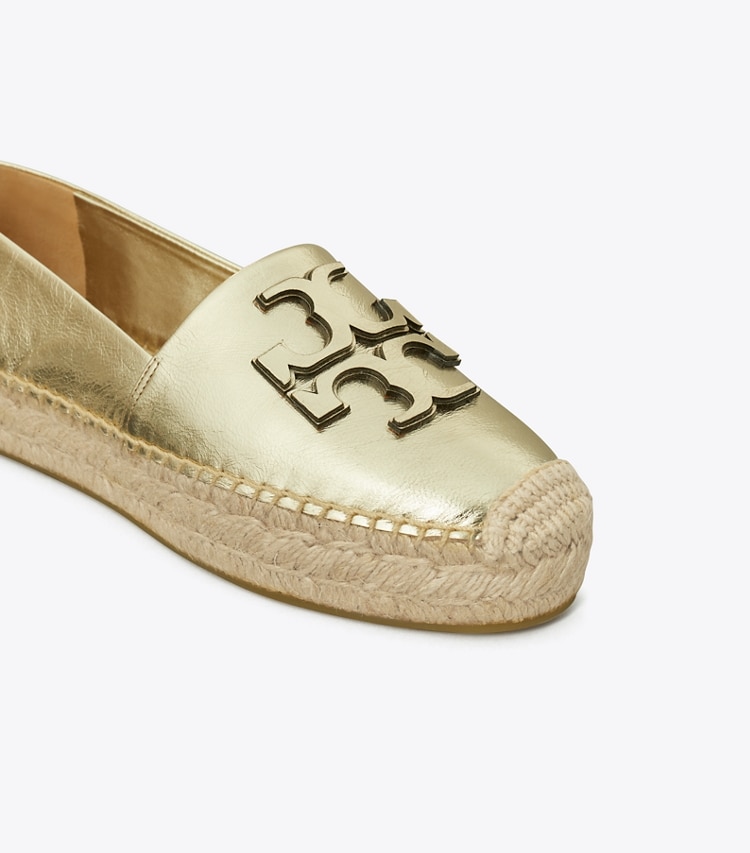 Tory Burch designer espadrilles Ines Platform Espadrille in Spark Gold detail