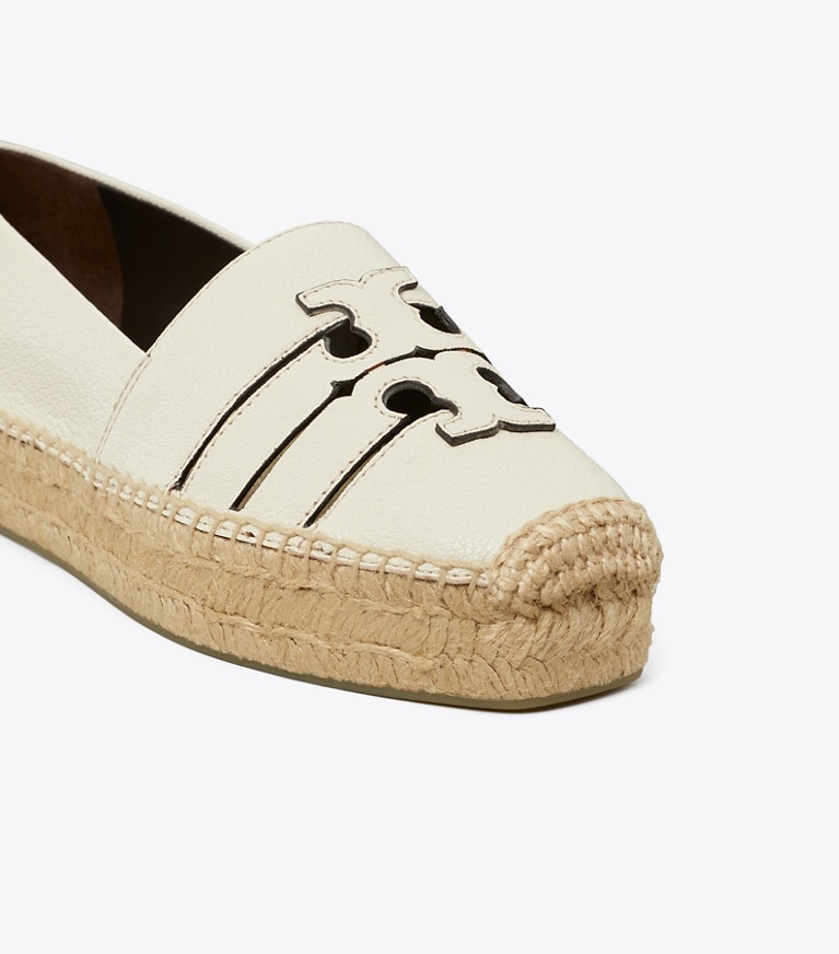 Tory Burch designer espadrilles Ines Platform Espadrille in LIGHT CREAM angle