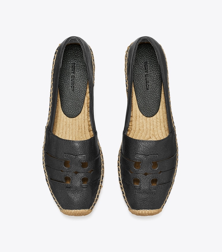 Tory Burch designer espadrilles Ines Platform Espadrille in PERFECT BLACK angle
