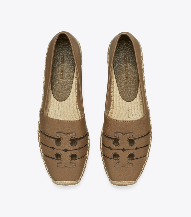 Tory Burch designer espadrilles Ines Platform Espadrille in WILD MUSHROOM angle