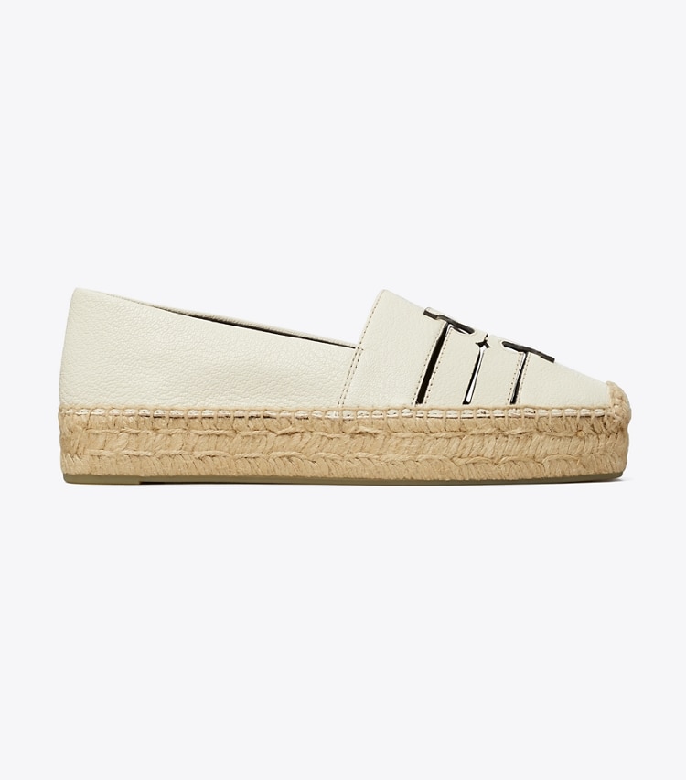 Tory Burch designer espadrilles Ines Platform Espadrille in LIGHT CREAM side