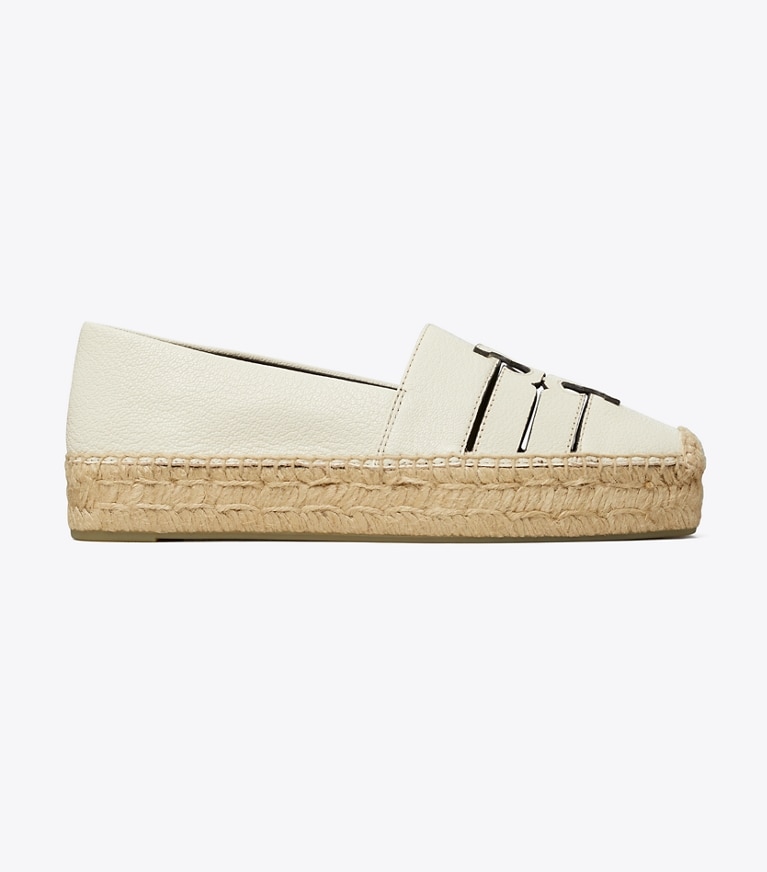 Tory Burch designer espadrilles Ines Platform Espadrille in LIGHT CREAM angle
