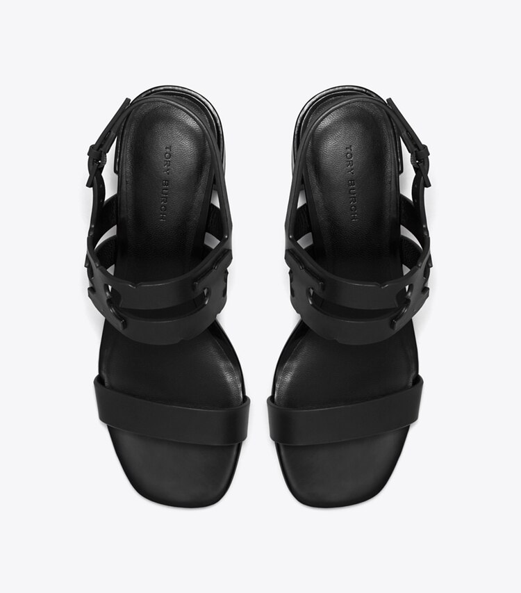Tory Burch designer sandalen Ines Sandale mit Absatz in PERFECT BLACK / PERFECT BLACK von oben