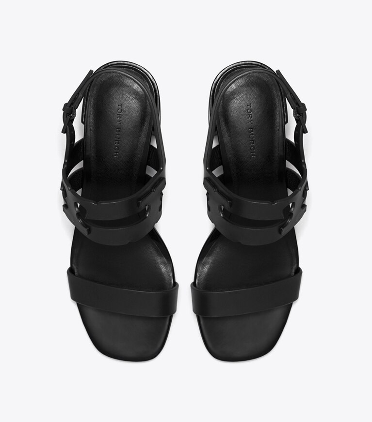 Tory Burch designer sandalen Ines Sandale mit Absatz in PERFECT BLACK / PERFECT BLACK angle