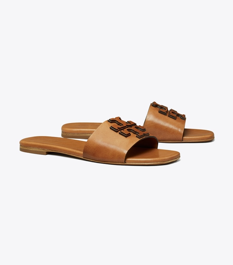 Tory Burch designer sandals Ines Single-Band Slide in TAN angle