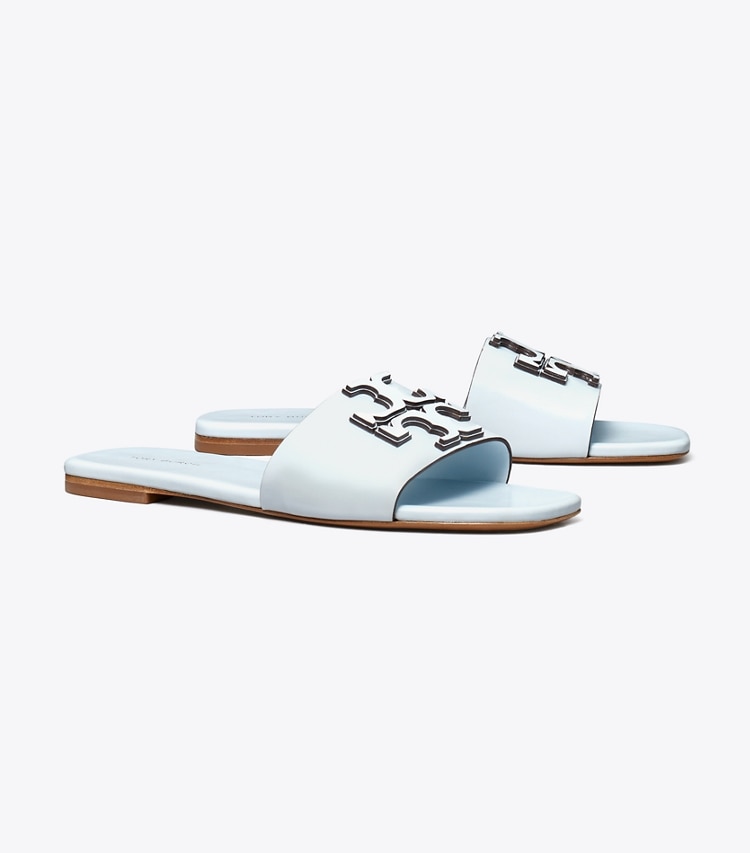 Tory Burch designer sandals Ines Single-Band Slide in SUMMIT angle