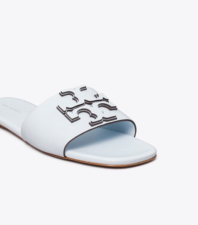 Tory Burch designer sandals Ines Single-Band Slide in SUMMIT detail