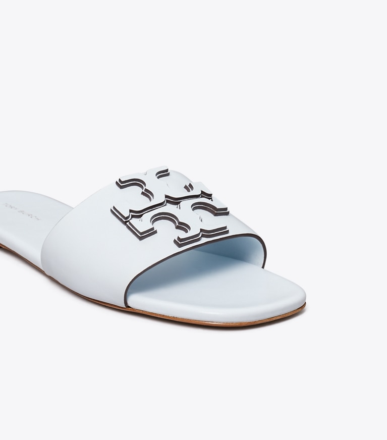 Tory Burch designer sandals Ines Single-Band Slide in SUMMIT detail