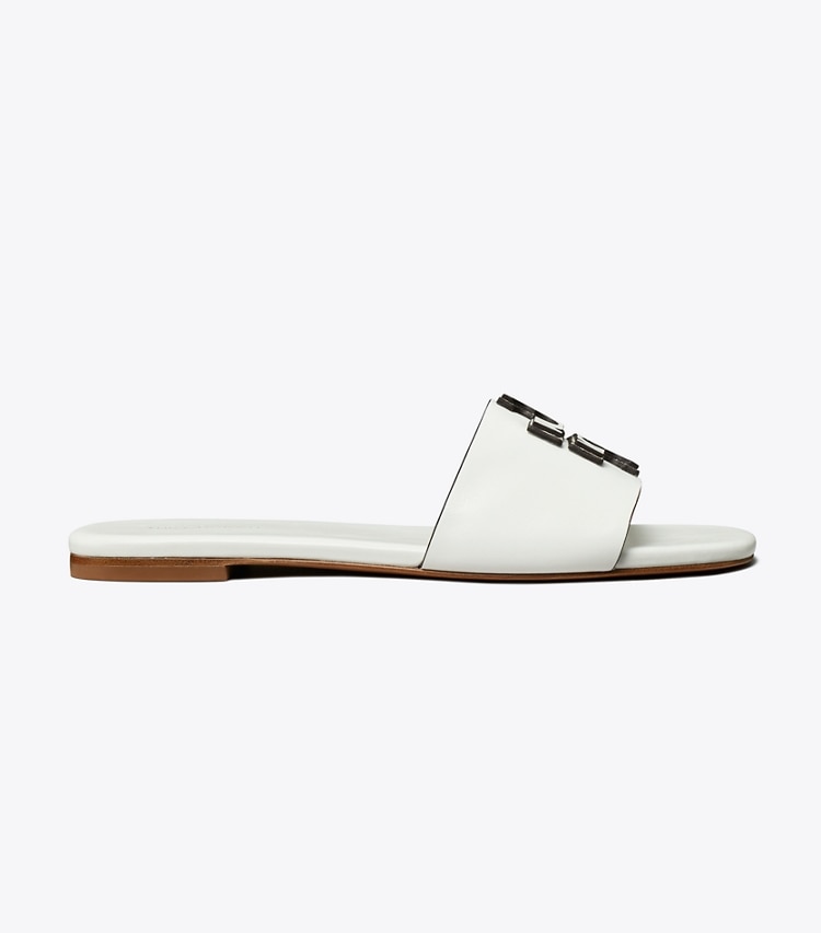 Tory Burch designer sandals Ines Single-Band Slide in GARDENIA side