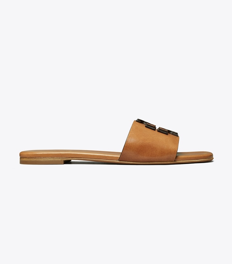 Tory Burch designer sandals Ines Single-Band Slide in TAN side