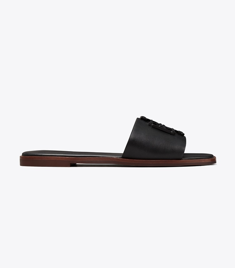 Tory Burch designer sandals Ines Single-Band Slide in PERFECT BLACK  side